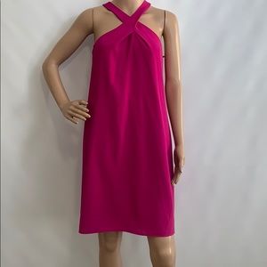 NWT. Katherine Kelly sleeveless fuchsia mini dress